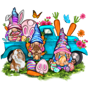 Easter Gnomies with a Truck 0001